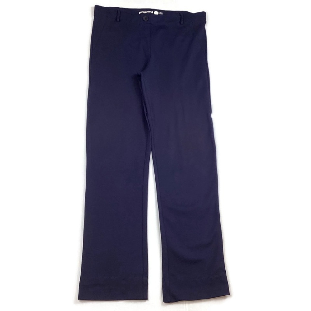 Betabrand Dress Pant Yoga Pants Straight Leg Navy Blue Large